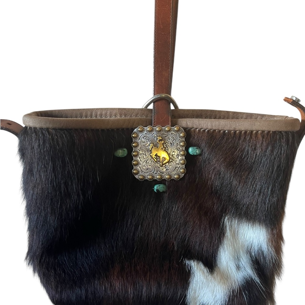 Chic Fur Tote Bag with Decorative Buckle